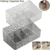 Light Luxury Water Corrugated Trapezoidal Clear Open Desktop Cosmetics Storage Box Multi-grid Makeup Organizer Box Accessories 1
