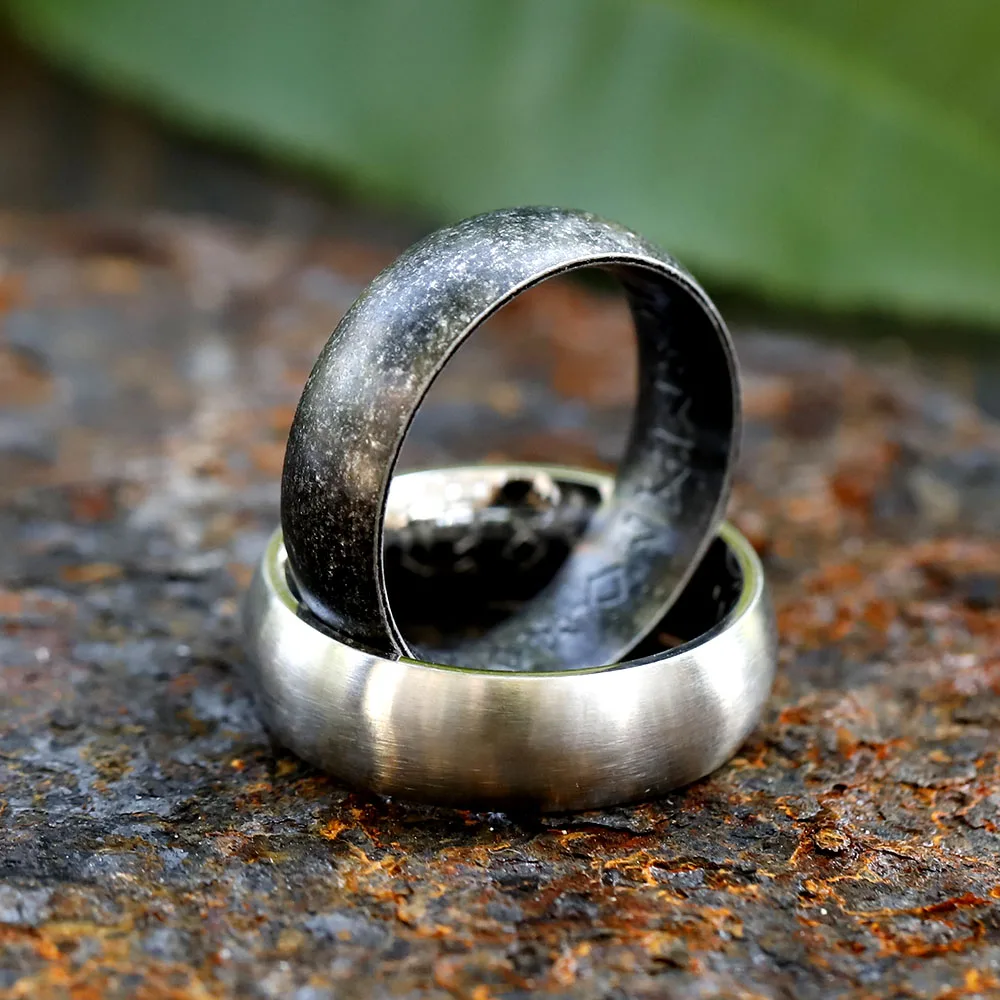 Anello Antistress Girevole Con Rune Nordiche — In Acciaio Inossidabile, Per Uomo E Donna, Taglie 14.5‑32.5