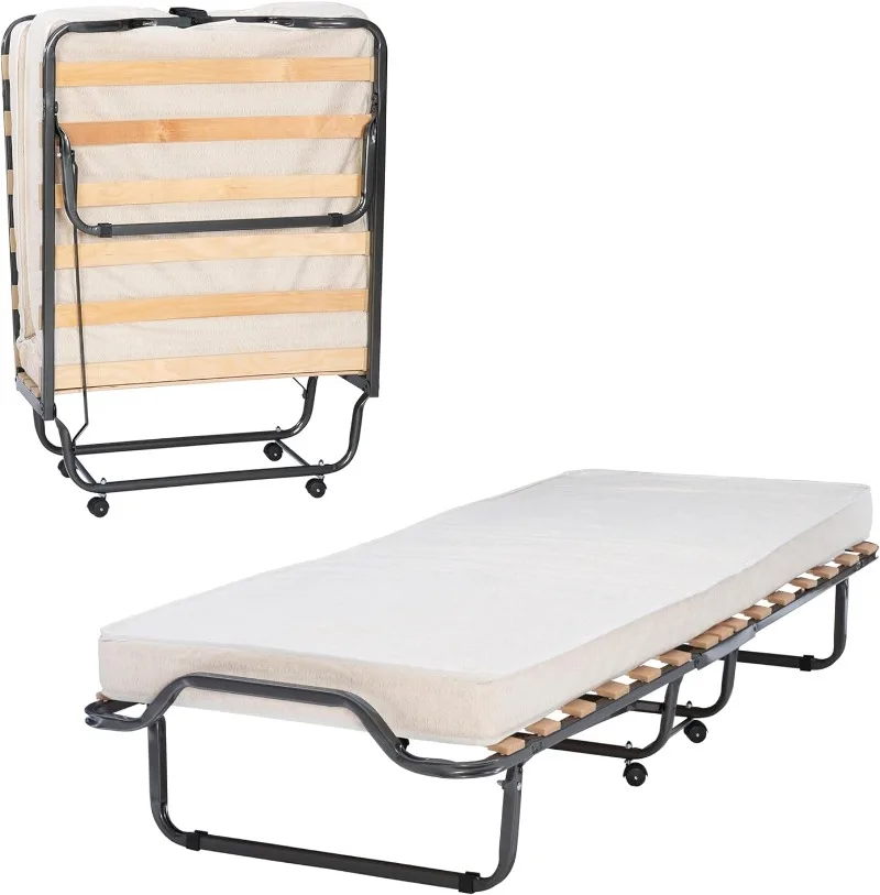 

Linon Home Dcor Linon Memory Foam Luxor Folding Bed, Twin, Beige