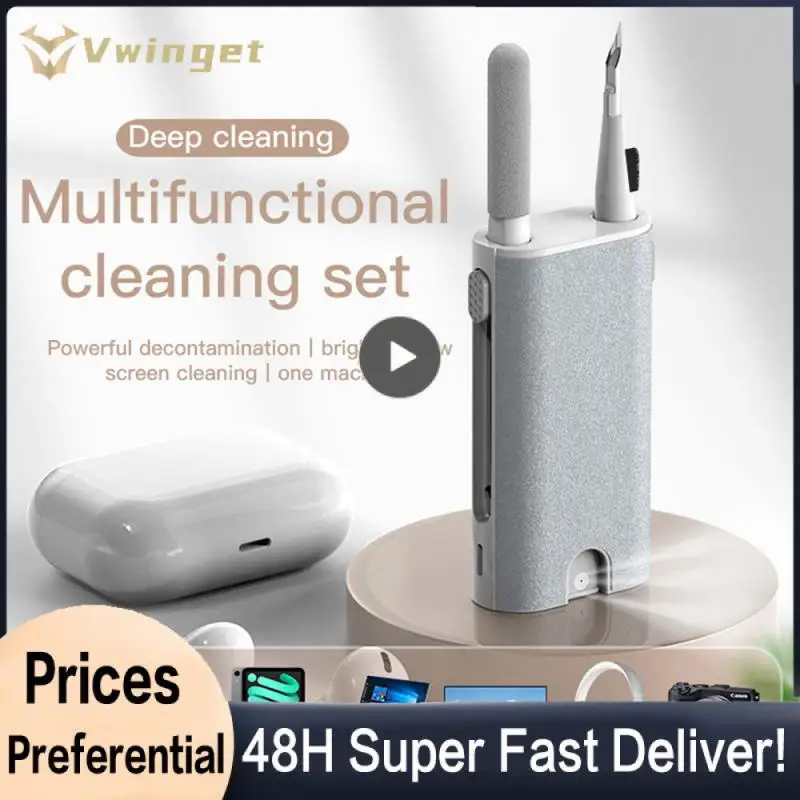 

Earbuds Cleaning Kit Q6 Multifunctional Cleaning Set For Phone Headset Cleaning Pen For Airpod Mobile Phone Screen Cleaning Tool