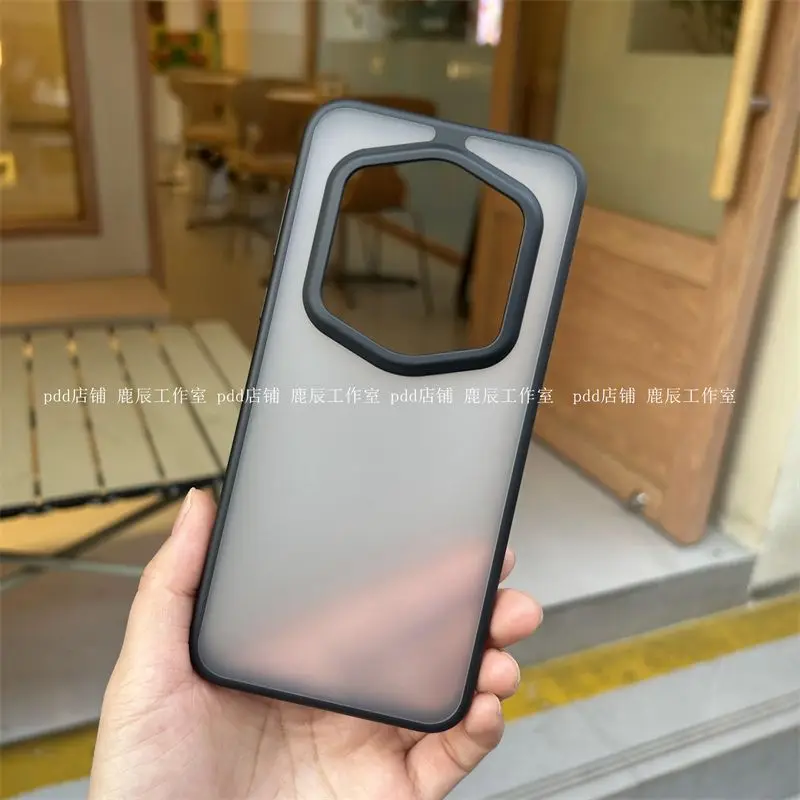Semitransparent Matte Hard Case with Acrylic Back and Shockproof Bumper
