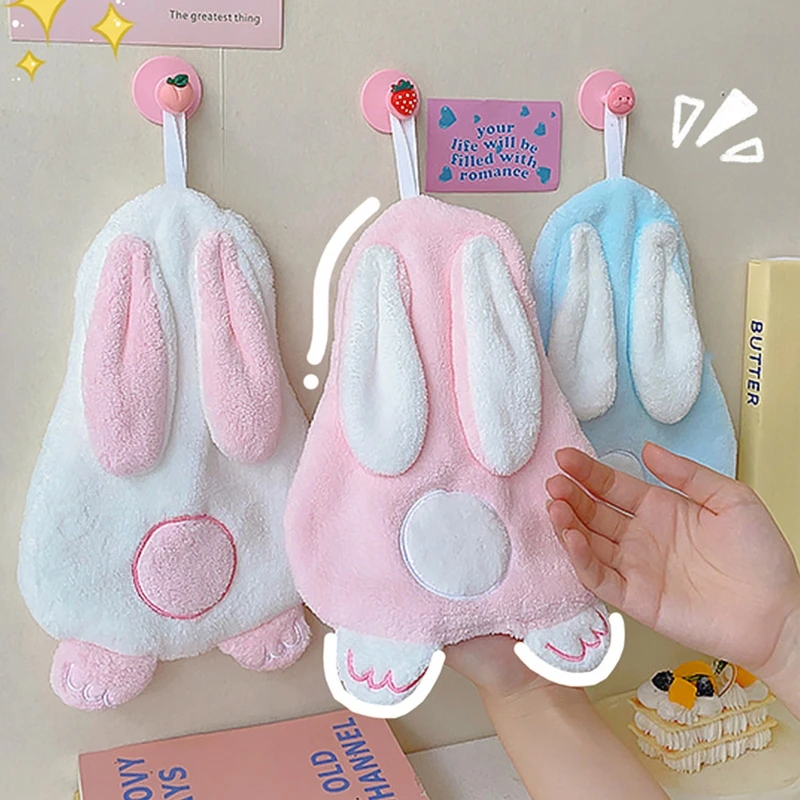 Bathing Towel Designed Chic Cute Cartoon Absorbent Hand Towel Non-shedding Hanging Duck Wipe Soft Kids Hand Towels 핸드타올 hand towel bamboo hand towel microfiber hand towel