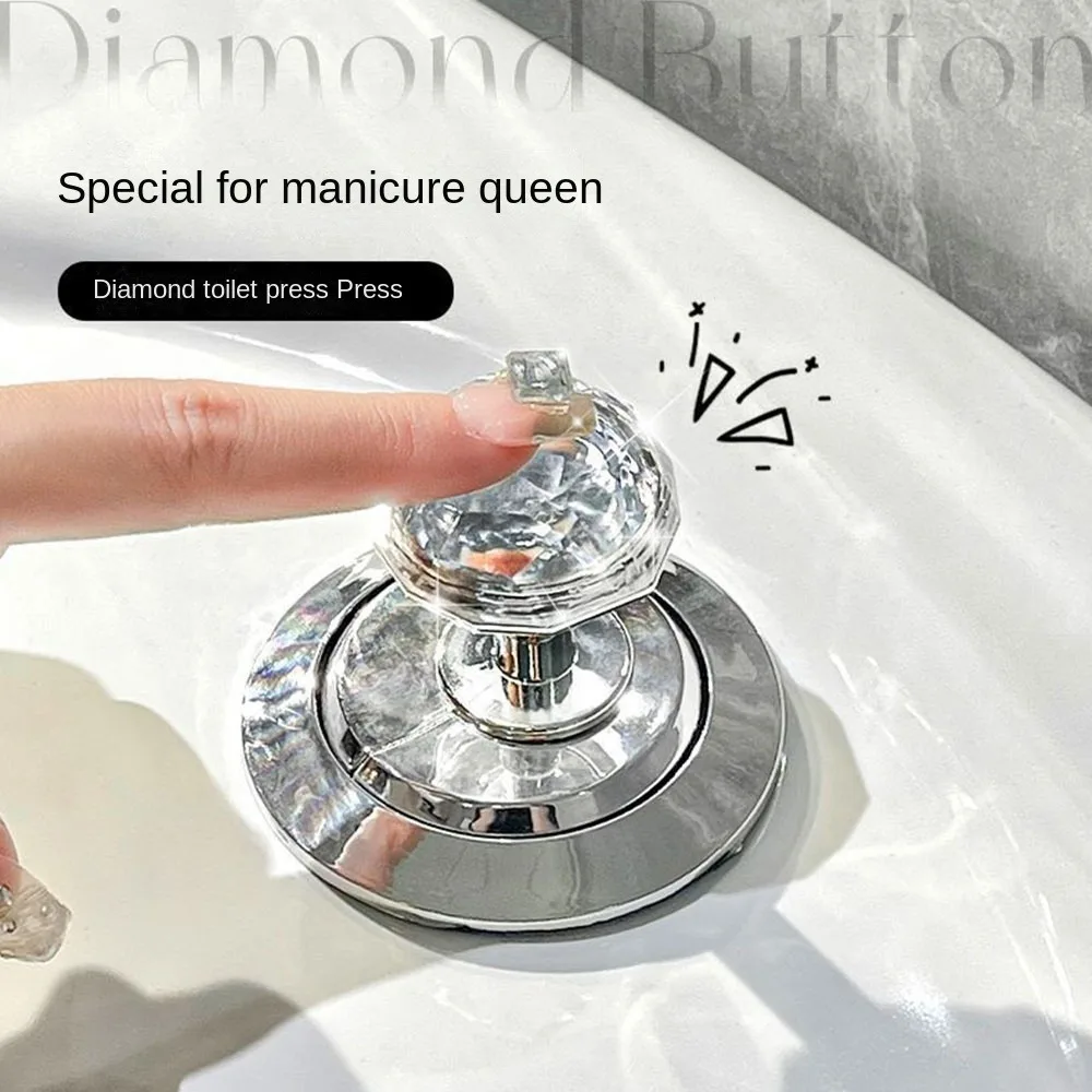 Plastic Heart Shaped Toilet Tank Button Universal Furniture Handle Cabinet Drawer Knob
