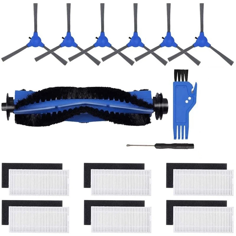 

1 Set Main Brush Side Brush Filter Main Brush Cover Cleaning Kit For Eufy Robovac 11S Robovac 30 Vacuum Cleaner