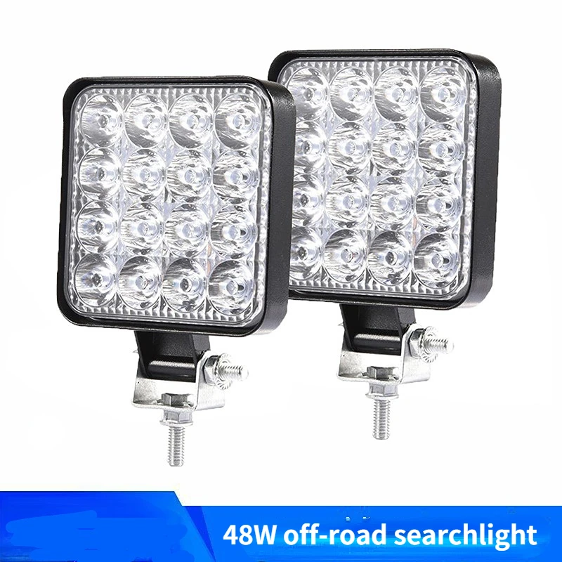 

Car LED work light 48W square 4 inch 16 beads off-road light auxiliary light car headlight