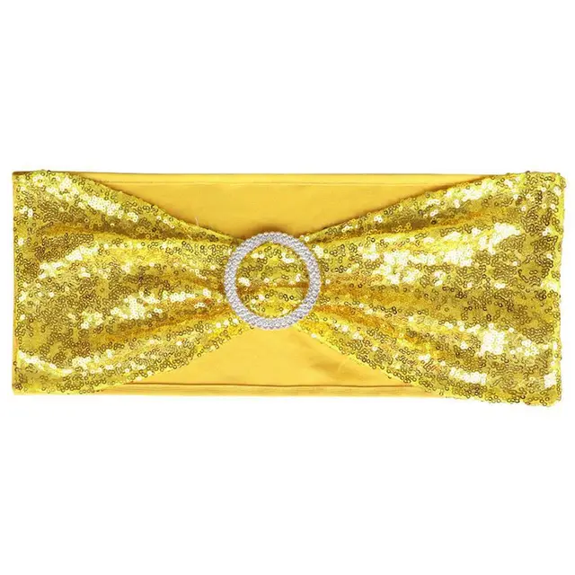 10Db -Es Flitteres Szék Szárnyak Borító Aranycsomó Öv Esküvői Dekoráció Íj Rendezvények Bankett Party Fesztivál Születésnapi Szakasz