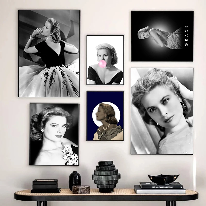 Attrice Grace Kelly Vintage Poster Estetica Art Poster Canvas Painting And Prints Wall Art Picture For Living Room Decor Gift