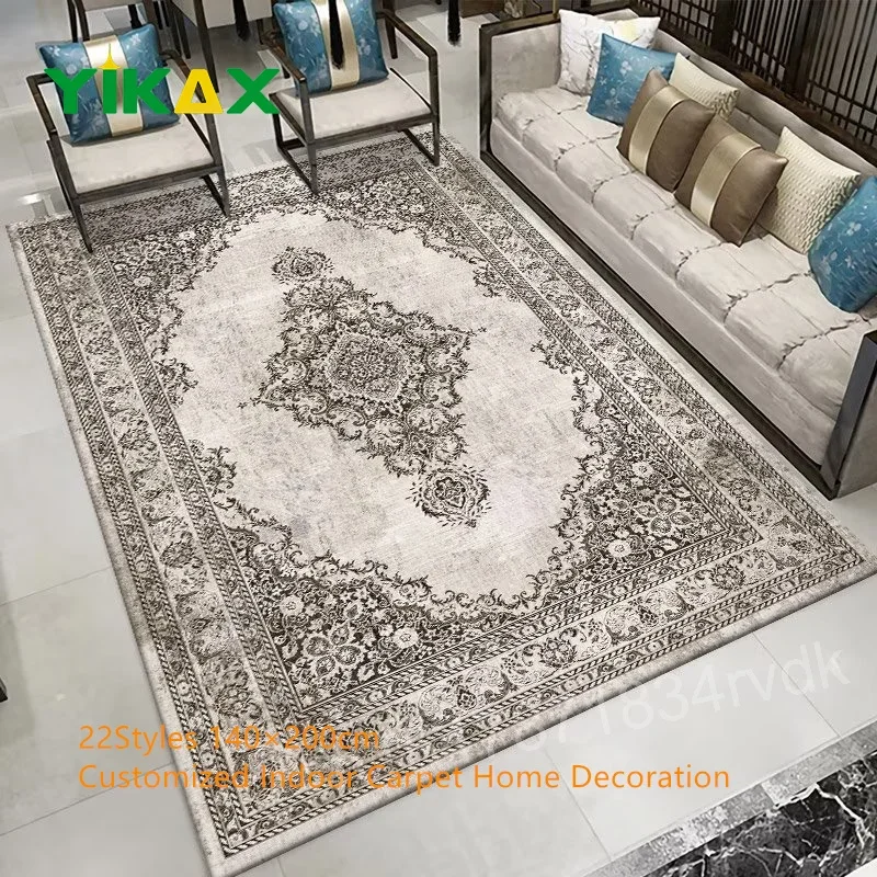 

Retro Ethnic Style Carpets For Living Room Sofas Decoration Bedroom Non-Slip Floor Mats Washable Study Lounge Large Area Rugs