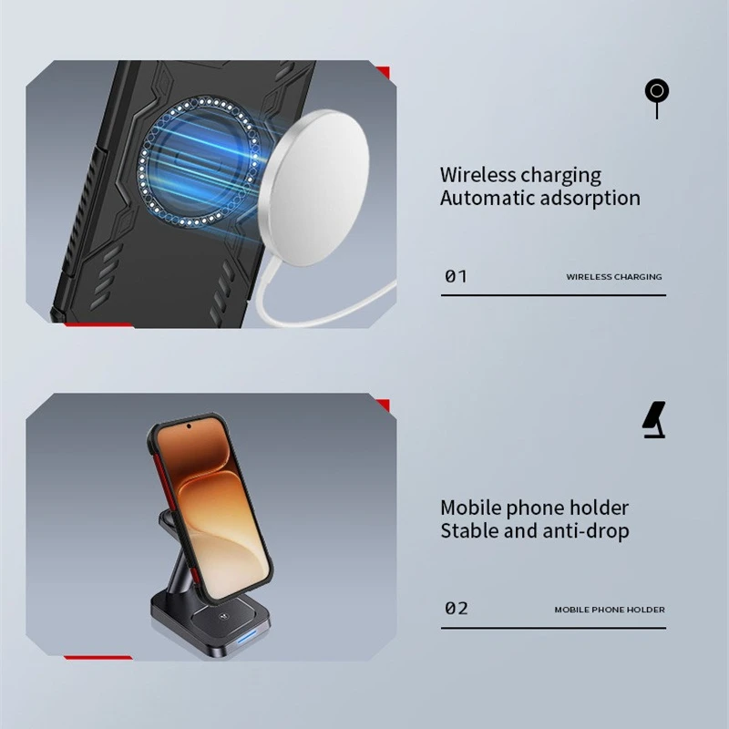Advanced Heat Dissipation Case with Lens Protection and Magnetic Wireless Charging