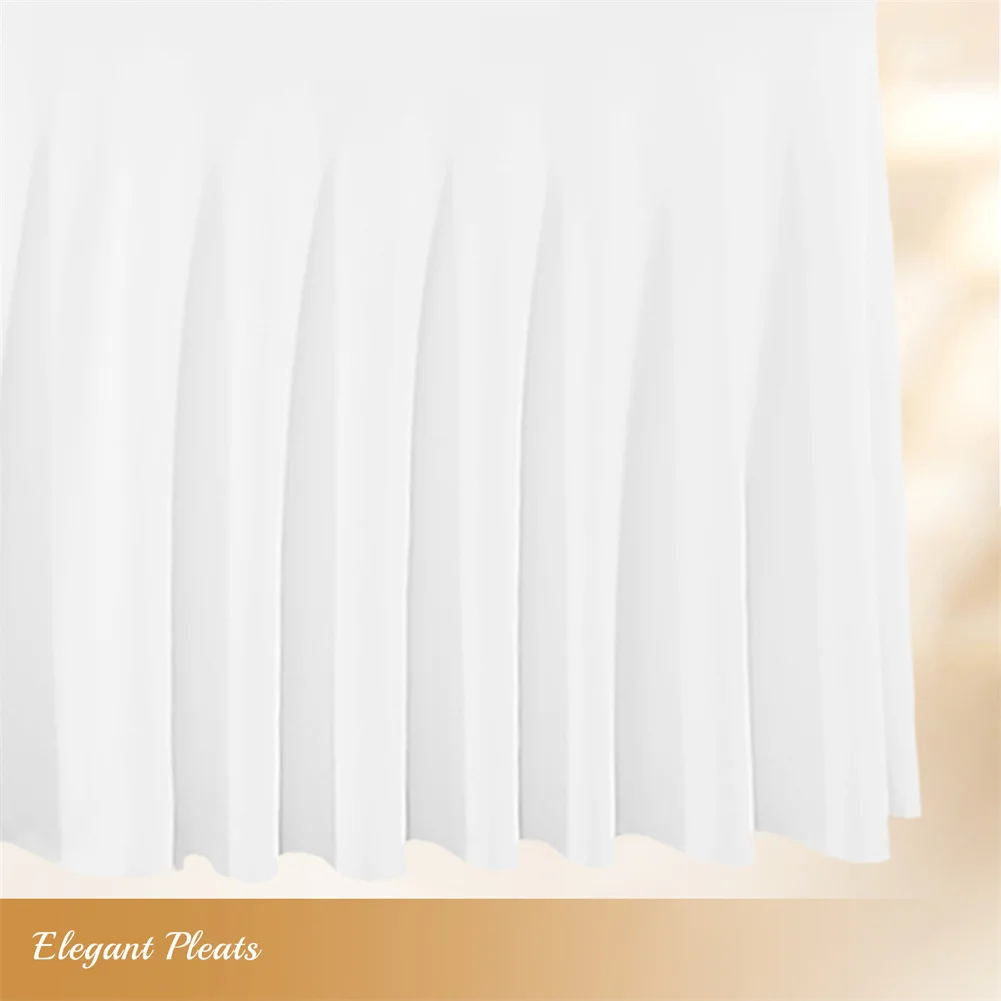 Table Skirt Table Cover Rectangular Fitted Tablecloth Wrinkle Free Cloth For Parties Banquets Vendor Event