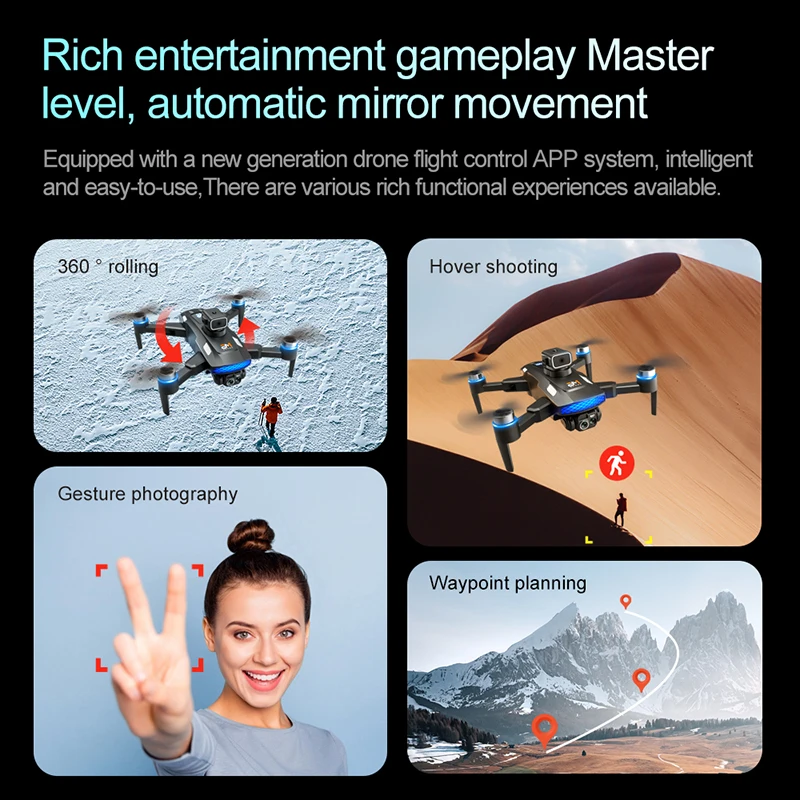 Xiaomi M6 Drone Screen Remote Brushless Motor 8K HD Camera Optical Flow Positioning Obstacle Avoidance FPV RC Quadcopter drone quadcopter