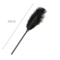 33CM Ostrich Feather Whip,PVC Handle Spanking Paddle Whip fo Cosplay Performance Props 2
