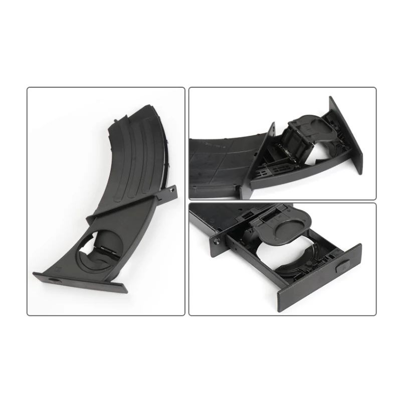 BMW E60 E61 M5 525i 528i 530i 535i 2002-2010용 앞좌석 좌우 컵홀더 음료수 랙 블랙 홀더 (51459125622 51459125626)