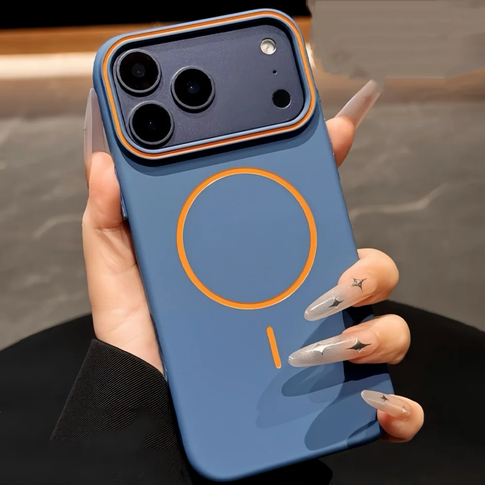 Luxury Matte Soft Magnetic Case with Wireless Charging Compatibility