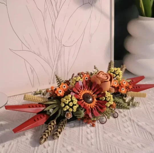 Flower Blocks Dried Flowers Centrepiece DIY Crafts Set 10314 For Adults