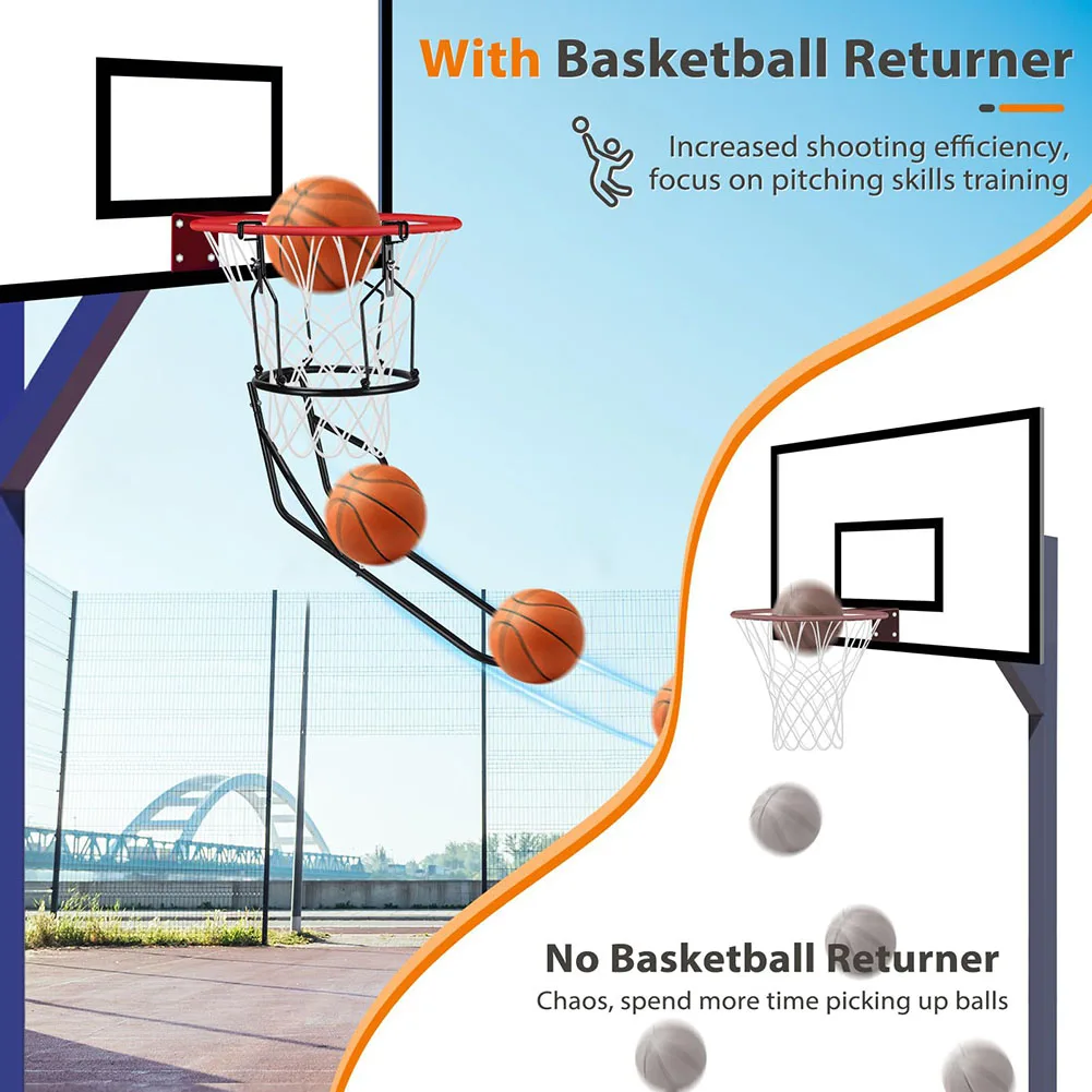Smartly Designed Basketball Rebounder with Adjustable Return Mechanism and Heavy Duty Construction for Optimal Practice