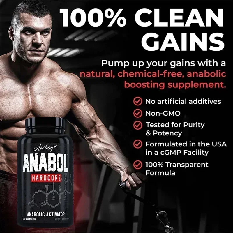 Anabol Hardcore Supplement - Repair Muscle, Muscle Growth, Energy Support, Metabolism, Improved Endurance, Improves Performance - Image 3