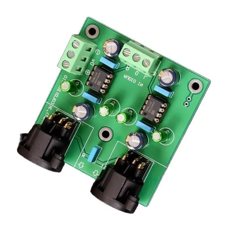 DIY 증폭기 모듈용으로 조립된 Hifi DRV134PA 2.0 듀얼 채널 싱글 엔드-밸런스드 컨버터 전원 공급 장치 ± 12V-A86G