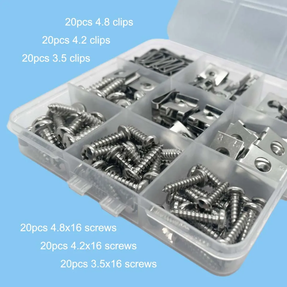 Kit Di 170 Viti A U E Clip Per Auto: Assortimento Per Fissaggio Pannelli, Paraurti E Rivestimenti Interni