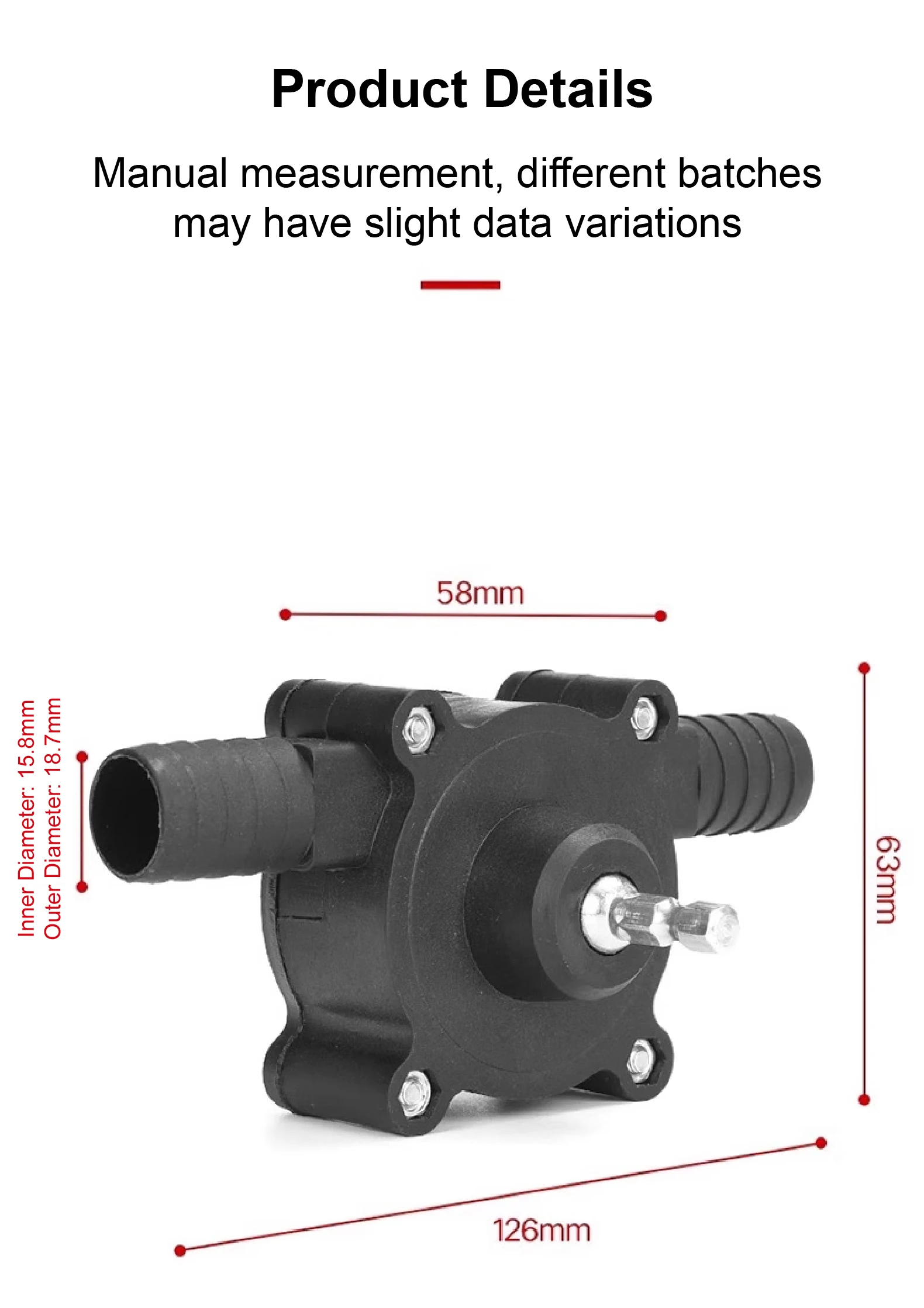 Drill-Powered Water Pump Portable Self Priming Centrifugal Pump for Aquarium Pon