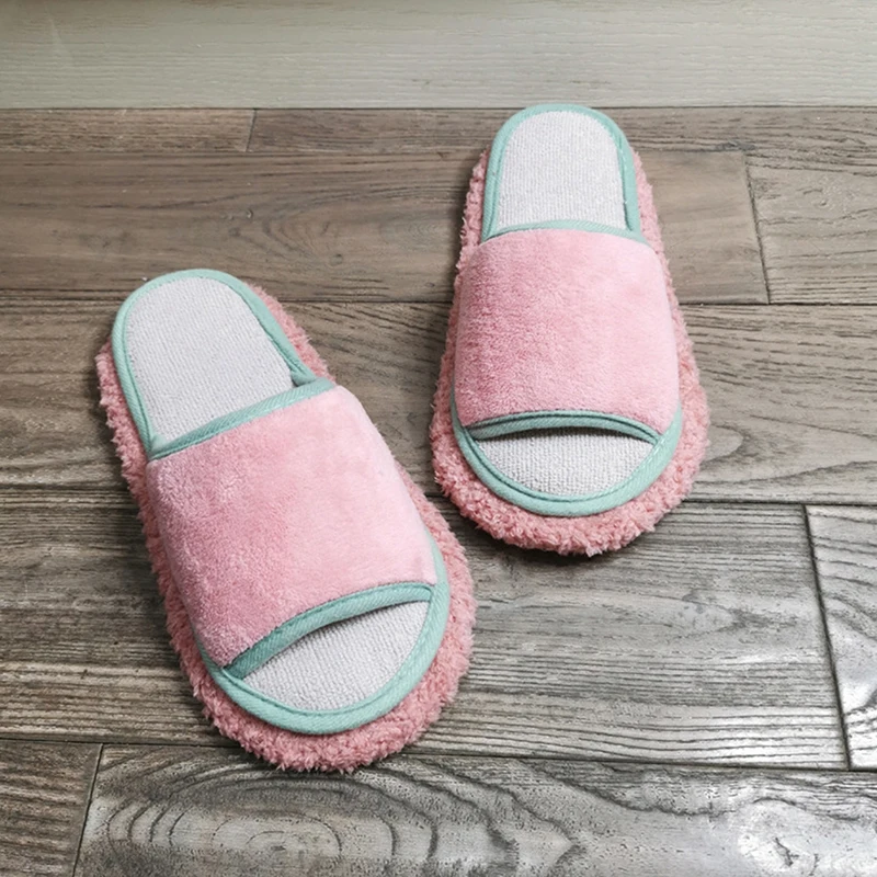 Microfibre Mop Slippers Solid Color Simple Wipeable Floor Mopping Sweeping Wood Floor Tile Cleaning Slippers Lazy microfibre mop slippers