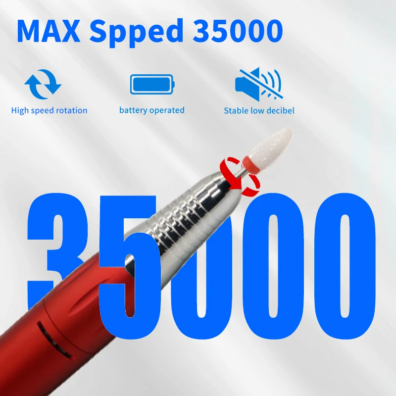 DDQ Nail Drill Machine with Ceramic Bit Set - 30000/35000RPM