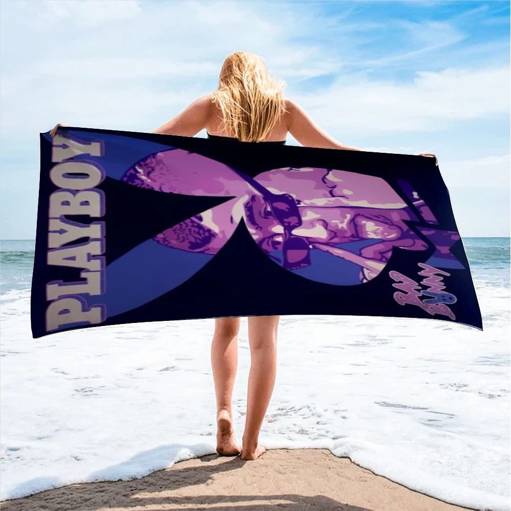 Large Beach Towel For Children 3D Printed Un Verano Sin Ti Bad Bunny Kids Microfiber Bath Towels Yoga Swimming Bathroom Fashion