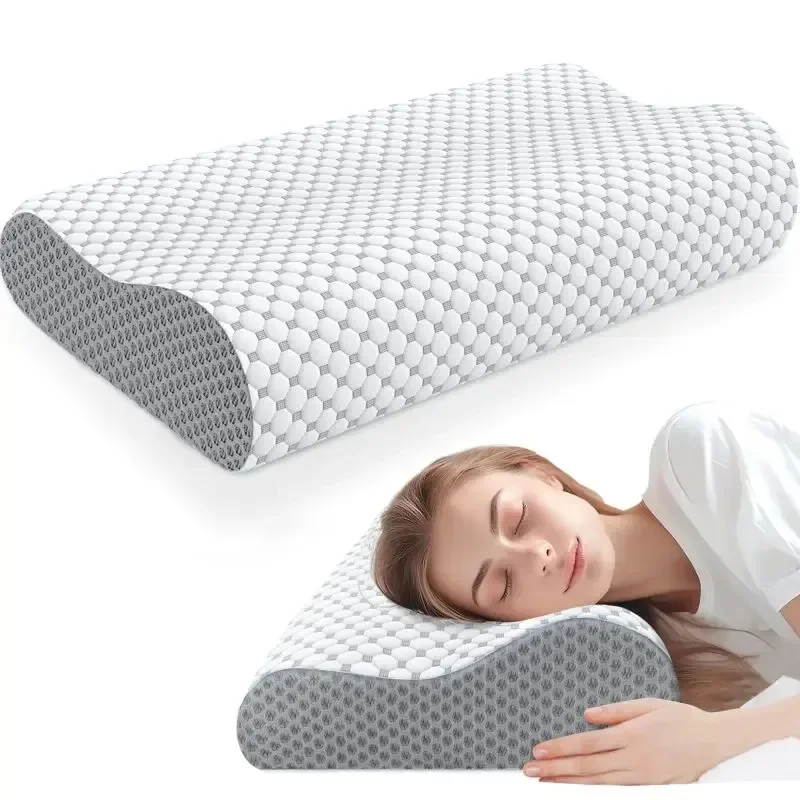 Neck And Shoulder Pain Relief Memory Sponge Pillow Slow Rebound Breathable Deep Sleep Neck Pillow Soft Cool Neck Pillow 6