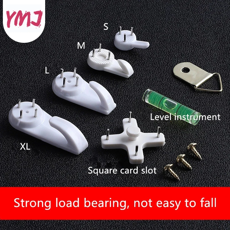 Hanging Hooks Picture Frame Hangers Wall Hooks 20PCS MultiFunction Painting Photo Plastic Nail Hanger Home Decor