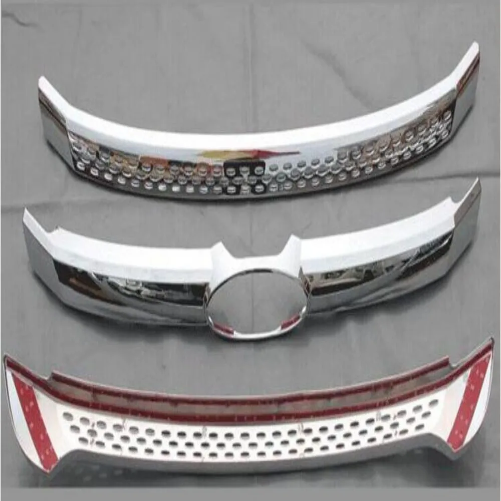 3pcs ABS Front Middle Grille Grill Cover Strip Decor Trim For Ford Explorer Grille trim 2011 2012 2013 2014 2015