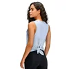 Lemon Women Solid Mesh Loose Sports Yoga Tops Open Back Sleeveless T-Shirts Fitness Breathable Quick Drying Workout Gym Vest 3