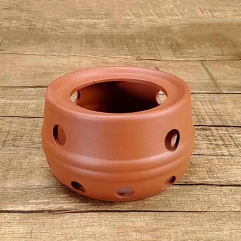 Purple Clay Tea Warmer Holder Creative Candle Holder Teapot Trivet