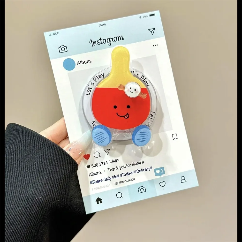 귀여운 360도 회전 탁구 배드민턴용 마그세이프 폰 홀더 접이식 아이폰 16 15 14 13 12 데스크탑 폰 스탠드