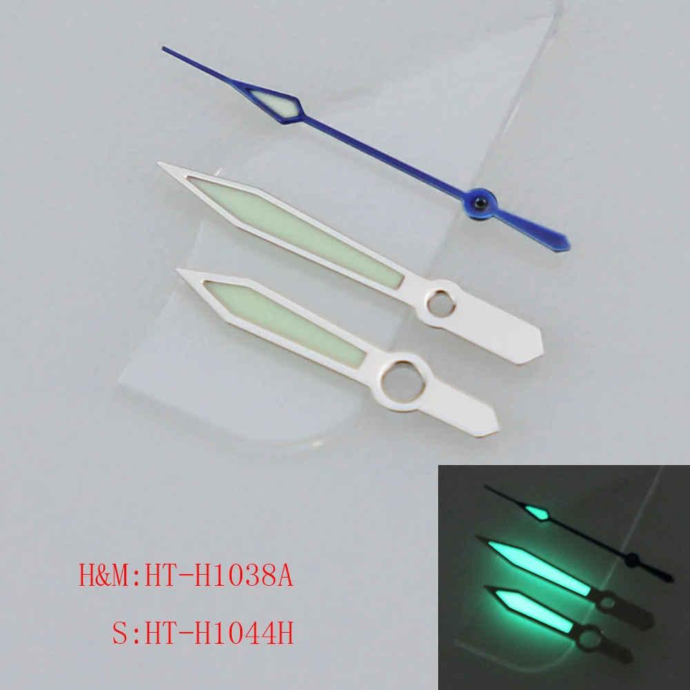 Green Luminous Silver Black Watch Hands for NH Movement Series SKX007