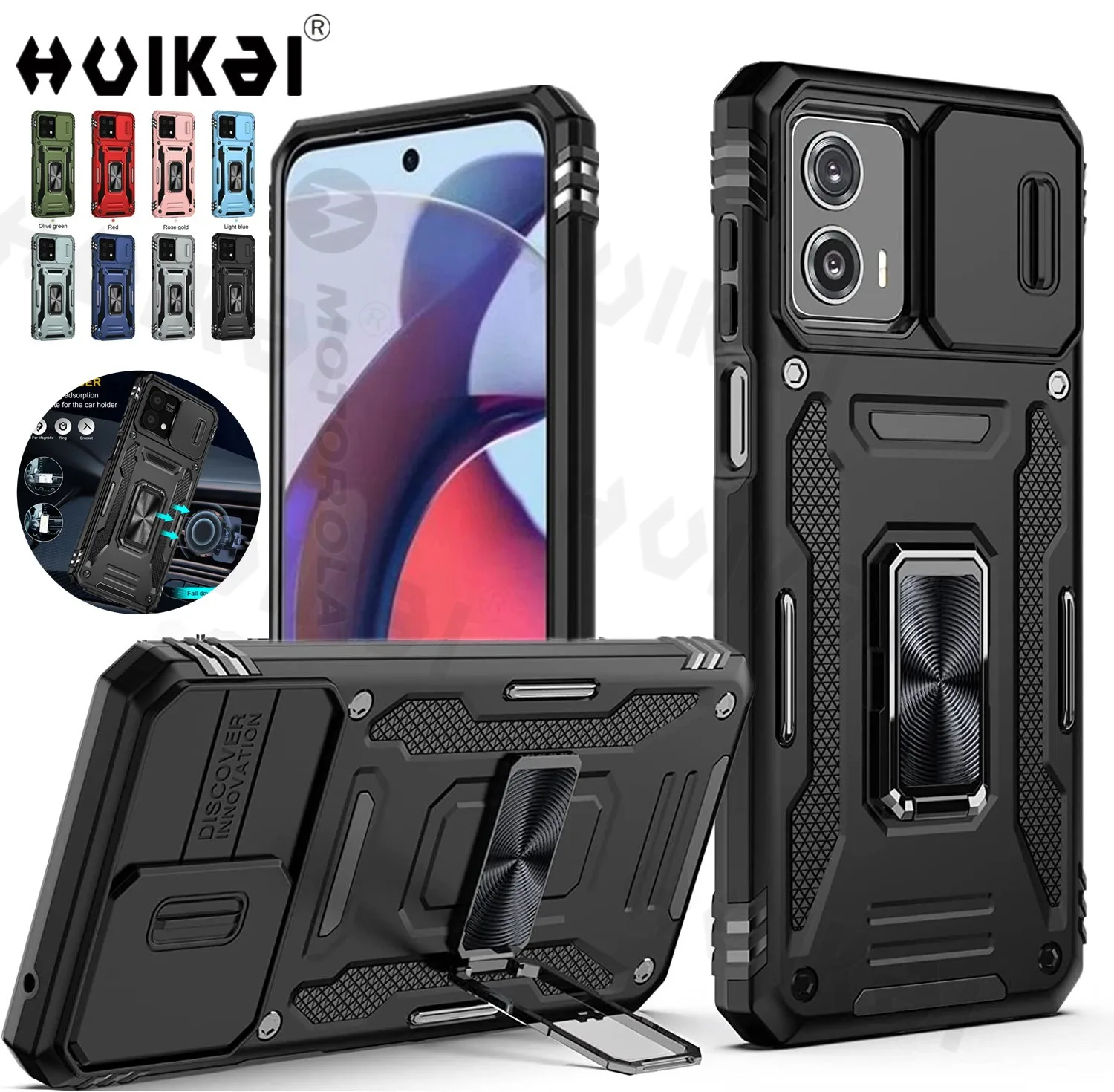 Custodia Per Moto G Stylus 5G 2023 Edge 30 Neo E13 G42 G73 G53 G13 G32 G Power Slide Camera Antiurto Heavy Duty Smooth Grip Covers
