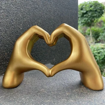 Golden Love Finger Statue 1