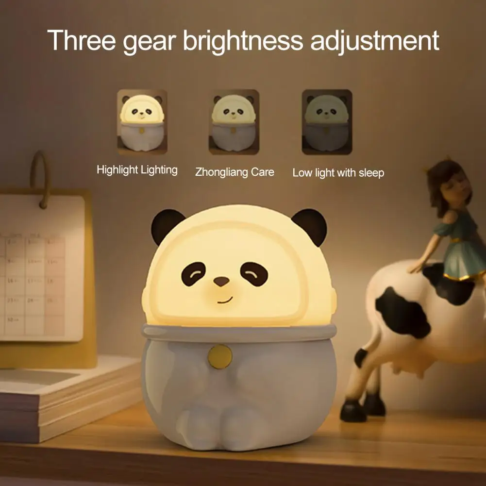 

LED Light 1 Set Cute Timing Function Super Soft USB Charging Cartoon LED Night Lamp Party Favor for Household