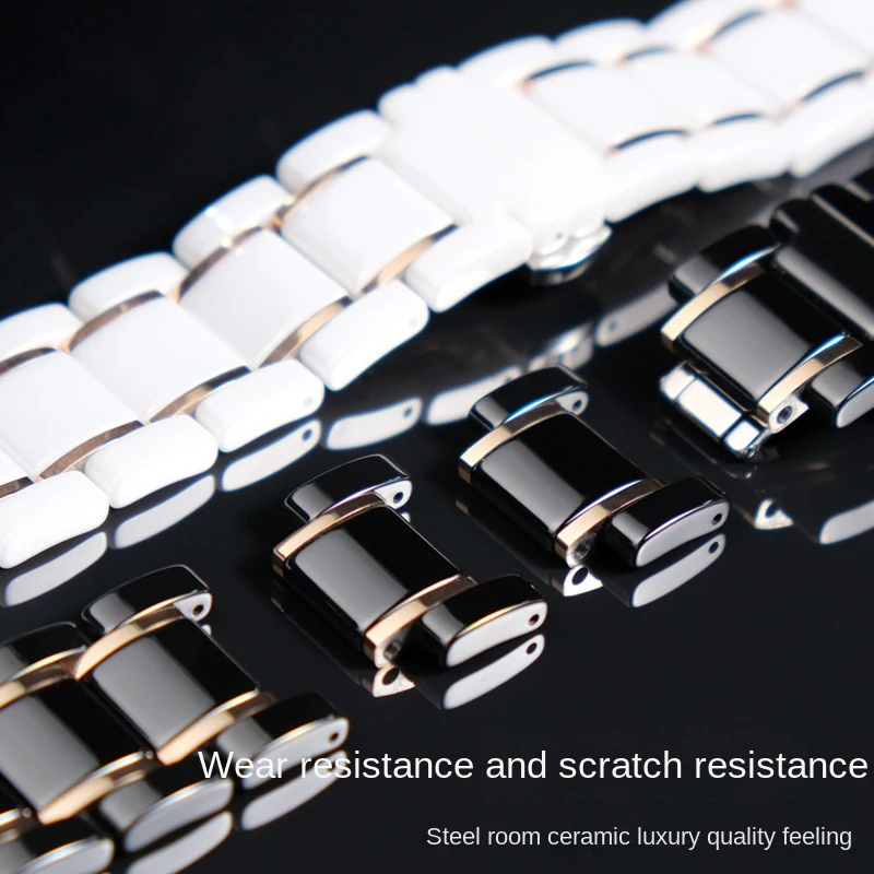 Ceramic Watch Strap with Bracelet Design
