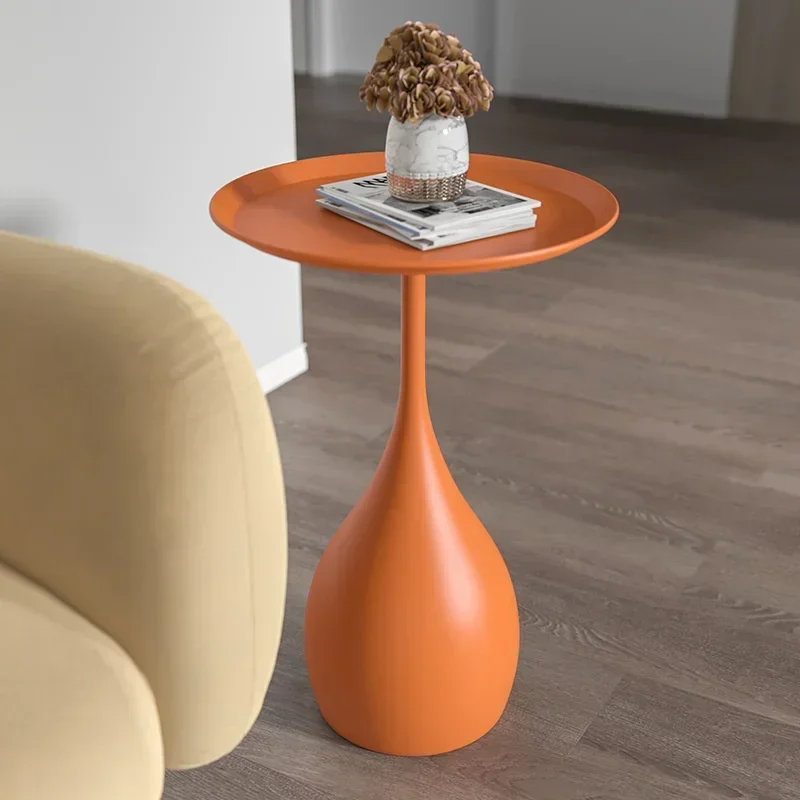 Small Round Mini Wrought Iron Side Table Sofa End Table Living Room Corner Table Home Bedside Tables