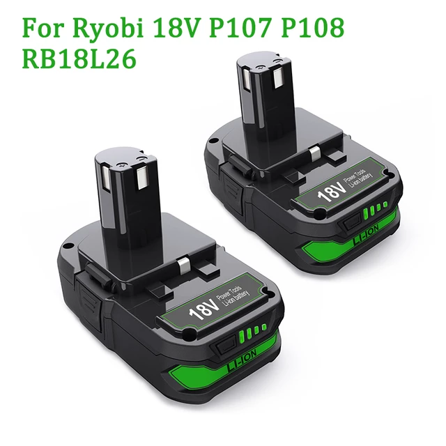 Batterie de remplacement sans fil pour Ryobi, 18V, 3000mAh, Pknit, P104,  P105, P102, P103, P109, P108, P100, RB18L26, Eddie ion ion - AliExpress