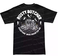 Harley T-Shirt Rustybutcher Rustybutcher Motorcycle Vintage Rid Men Clothing Harajuku High Quality Cotton Tops Fans Gift T-Shirt 1