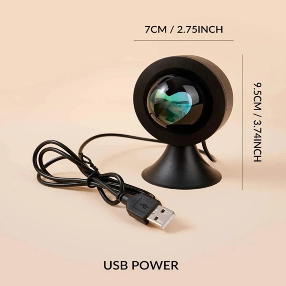 Sunset Light Love Projector Night Light Sunset Projection LED Desk Lamp Bedroom Atmosphere Rainbow Light Decorative Light 3