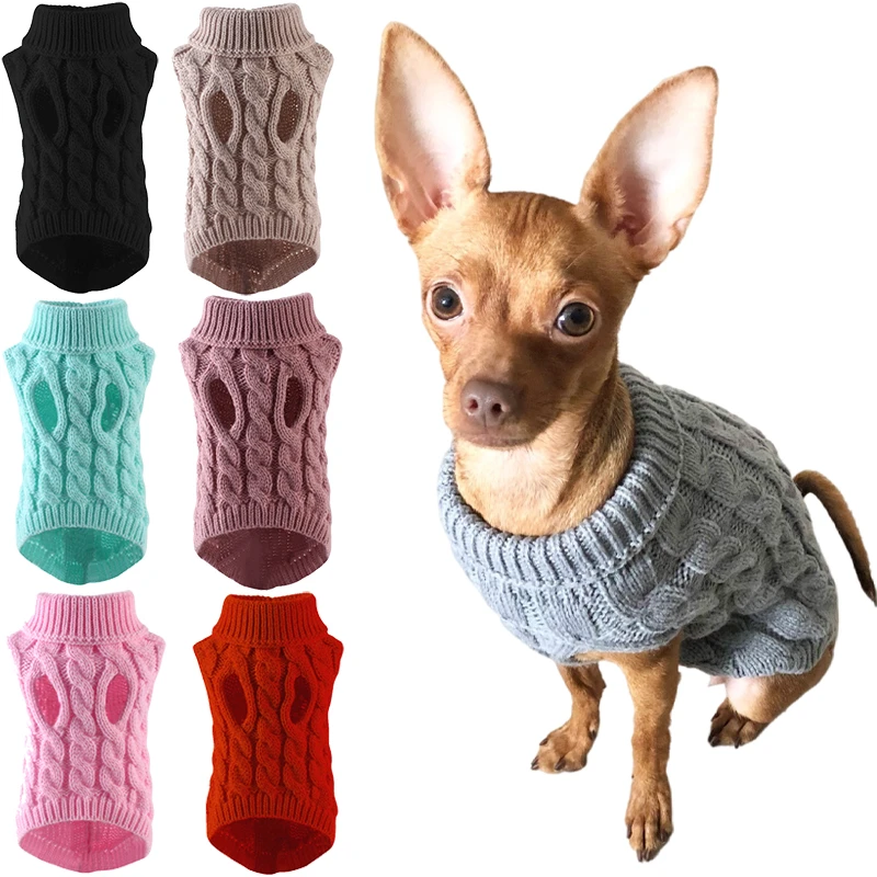 Small Dog Clothes Chihuahua Knitwear Turtleneck Sweater Pet Clothes
