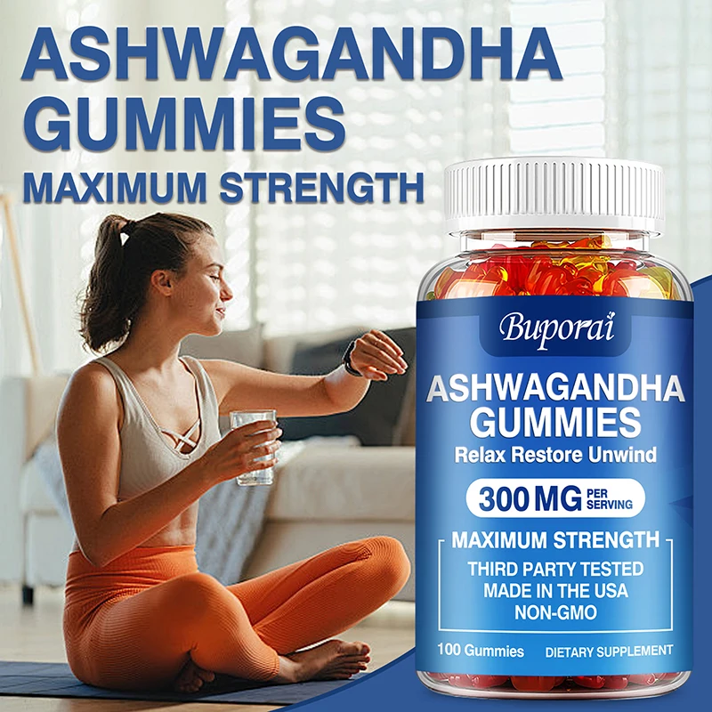 Ashwagandha Gummies Helps Relieve Stress Focus and Maintain Brain and Sleep Health ashwagandha supplement