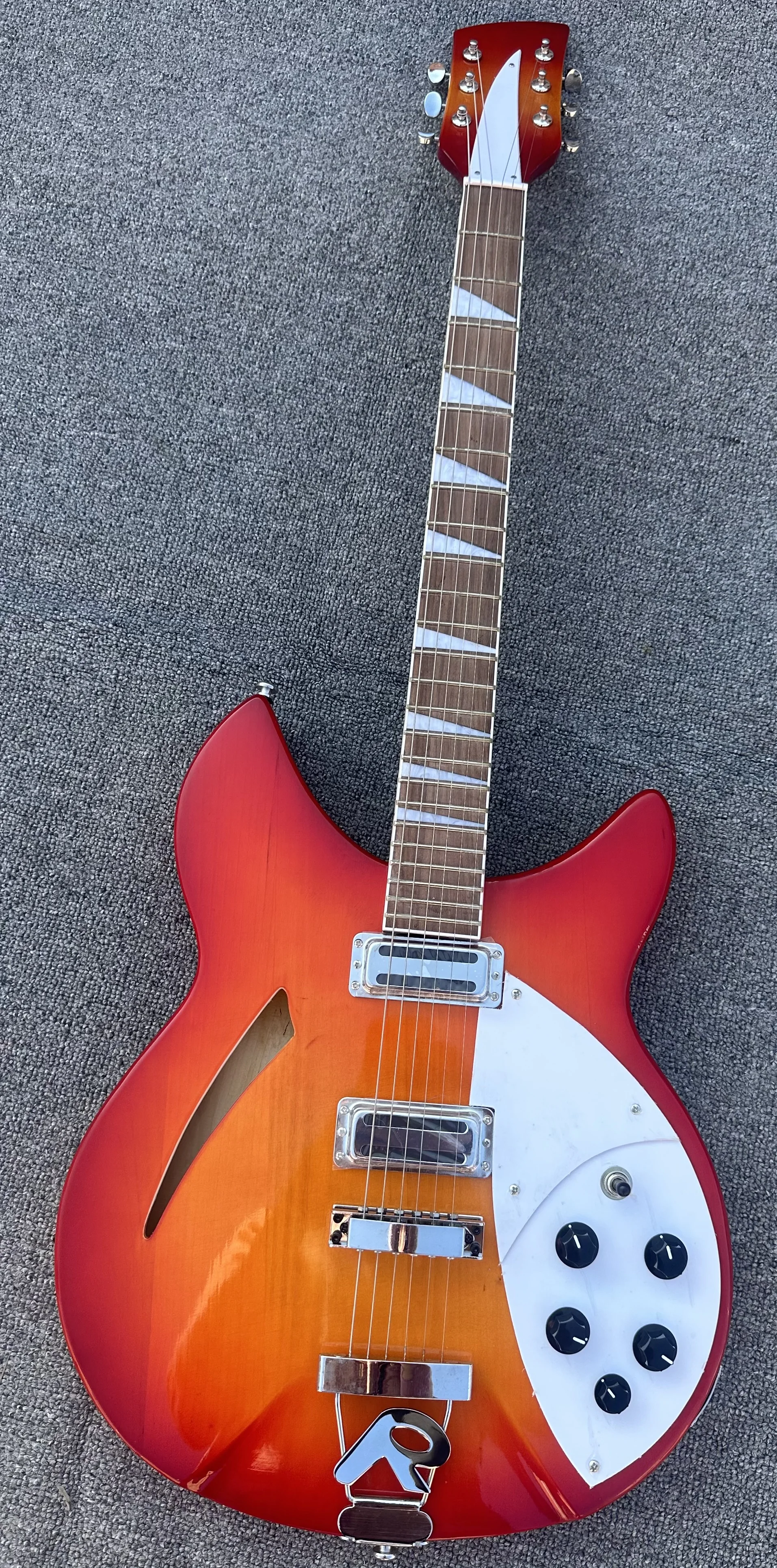 

6 Strings Electric Guitar Ricken 325 Mahogany Body Rosewood Fretboard Sunrise Sunflowor Color Fast Shipping