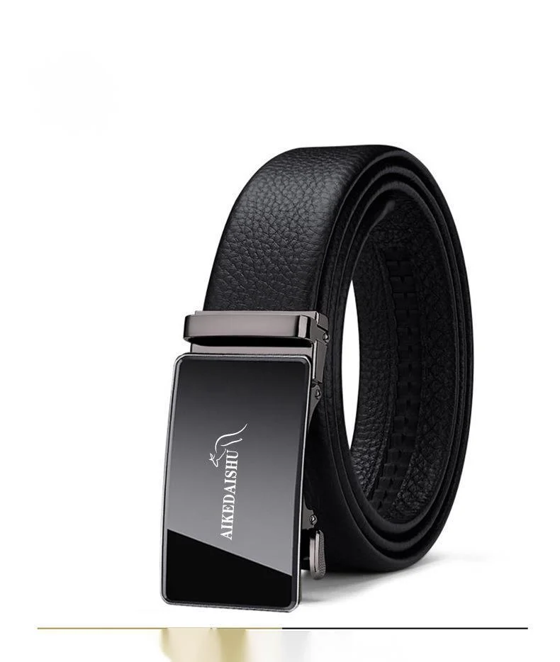 Cinto masculino de couro legítimo com fivela automática_voghion.com