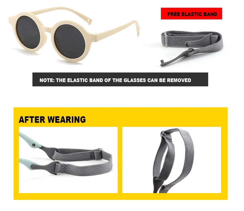 Occhiali Da Sole Per Neonati 0-24 Mesi LOJUDI - Polarizzati UV400 Con Cinturino Regolabile - Foto 4