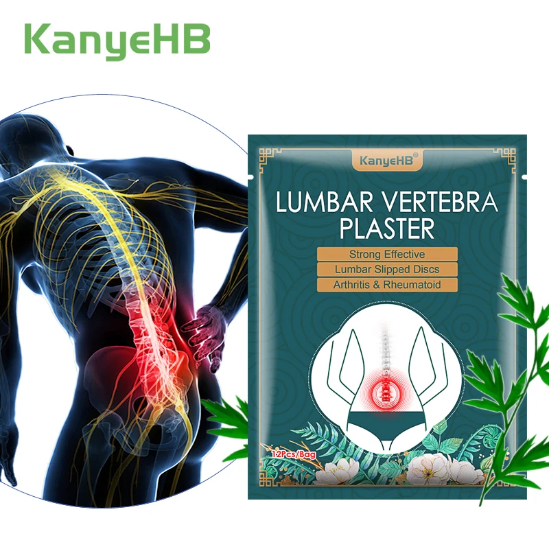 

12pcs=1bag Back Pain Patches Wormwood Herbal Treat Lumbar Joint Pain Plaster Relieve Bone Joint Muscle Spine Pain Sticker W009