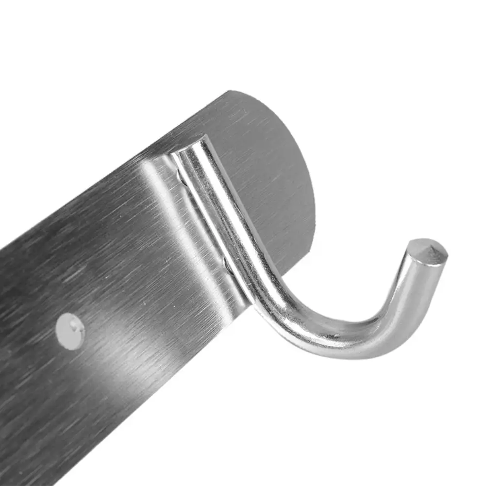 5/6/7 Holes Aluminum Alloy Wall Mounted Hooks Coats Clothes Towel Hat Row Hooks Hanger 360x31mm/435x31mm/510x31mm