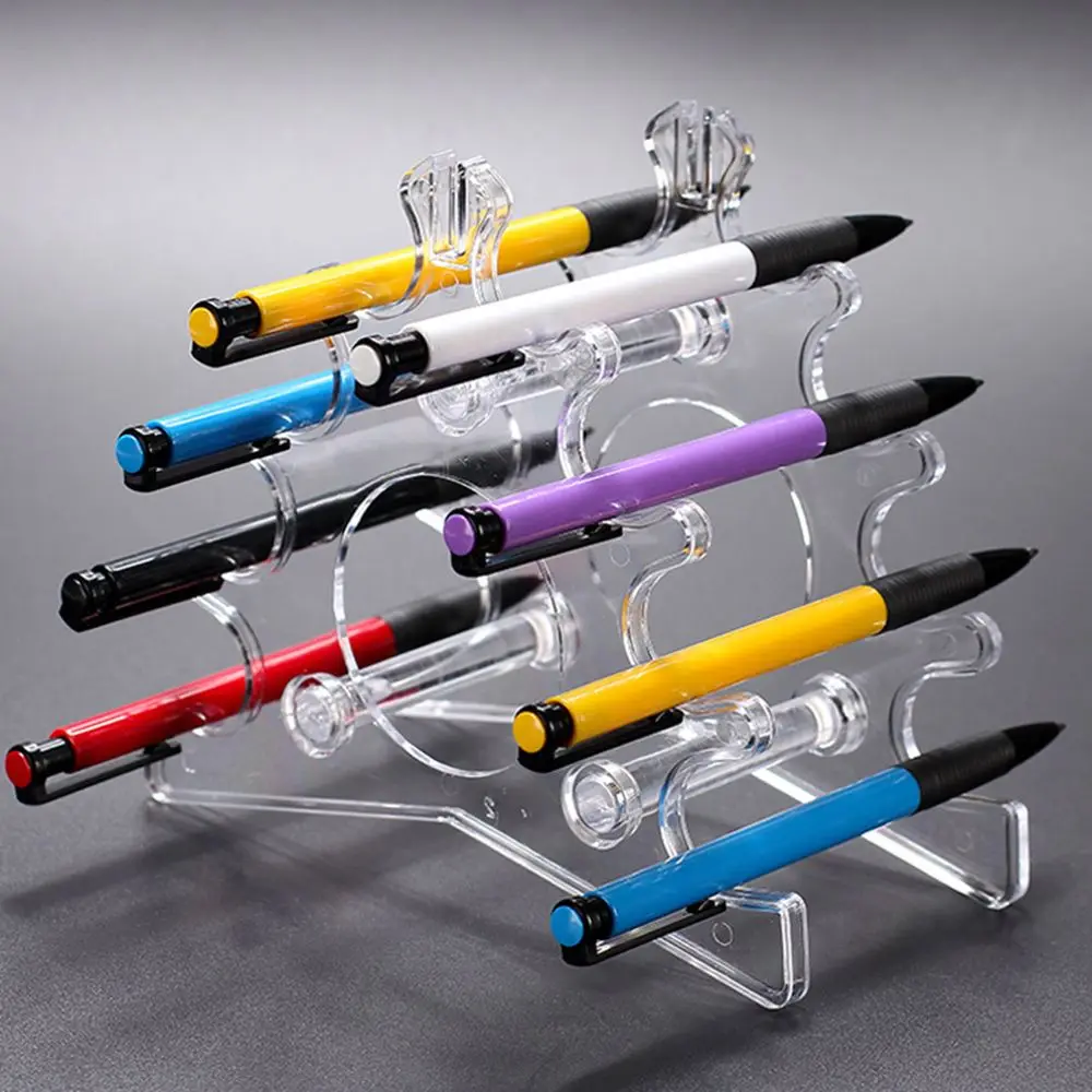 6/12-Slot Acrylic Pen Holder Display Stand Clear Makeup Brush Rack Organizer Holder Nail Brush Eyebrow Fountain Pen Rack Display makeup organizer,pen holder,pen and brush holder,brush holder